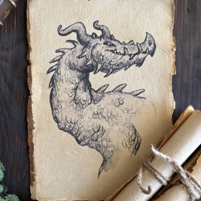 isabellealgrinart.parchment.dragon-1